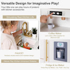 Cocina de madera para niños con luces y sonidos, diseño moderno