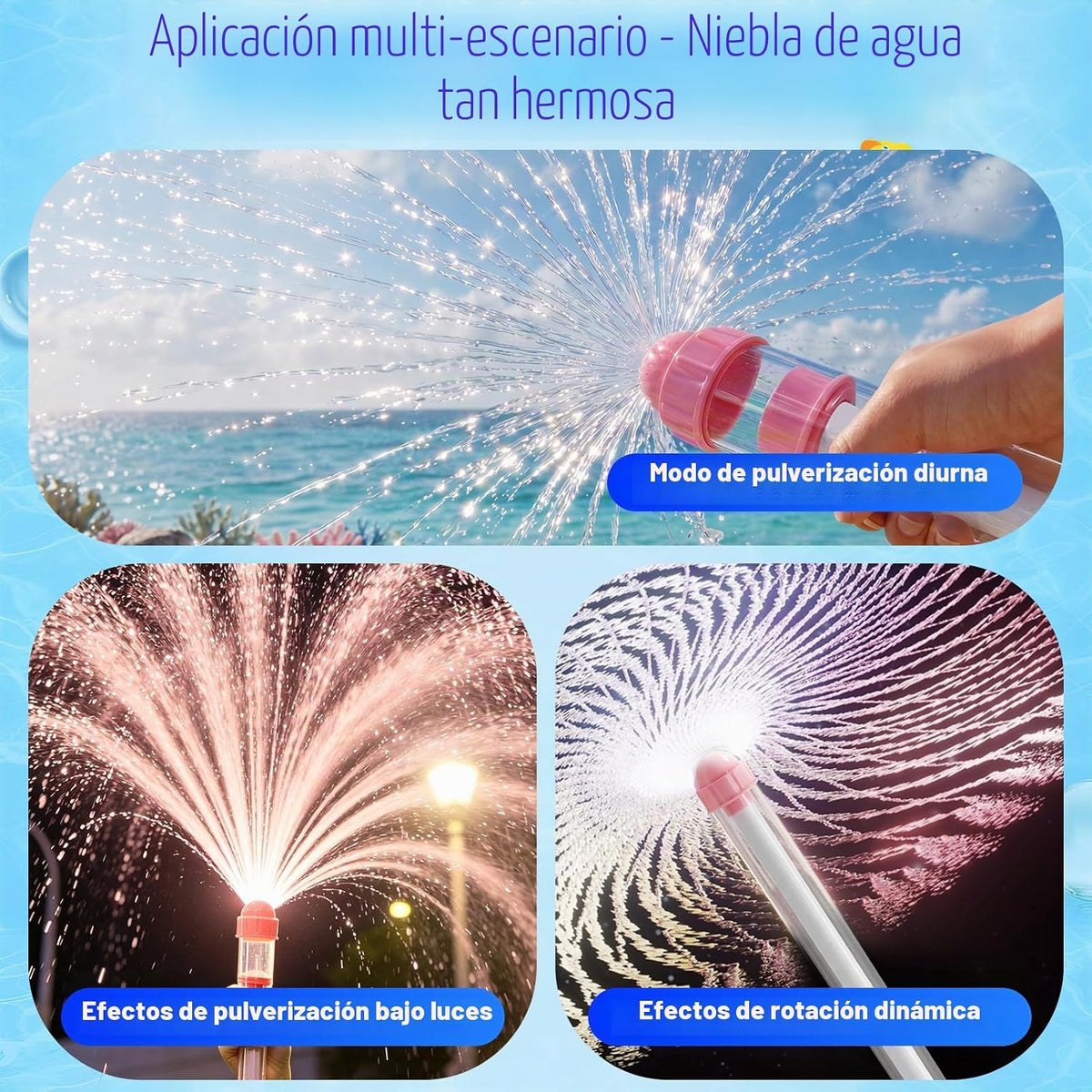 Paquete de 12 pistolas de agua de fuegos artificiales, divertido rociador de agua de fuegos artificiales para niños, adolescentes y adultos, piscina de verano, playa, juego acuático
