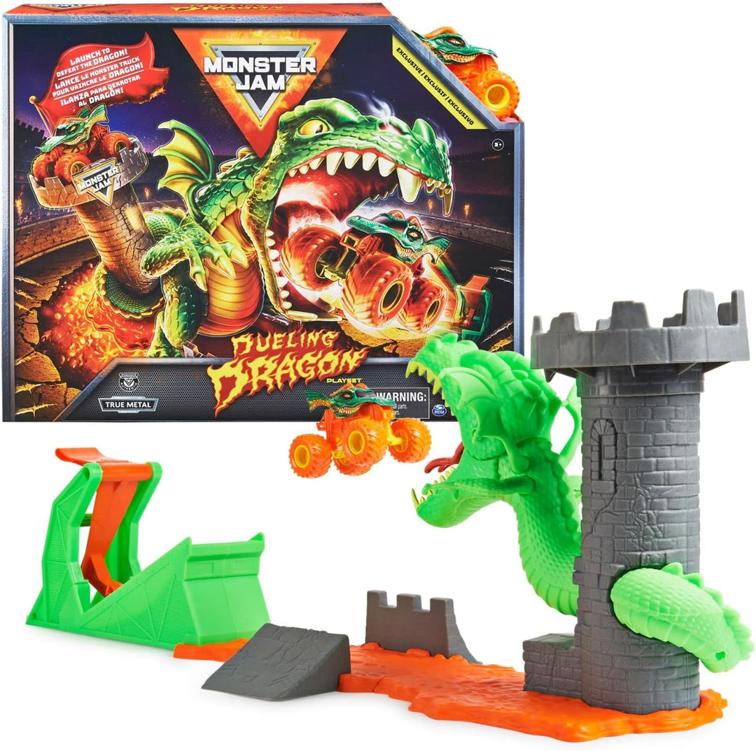 Monster Jam, juego Dueling Dragon con camión monstruo Dragón exclus...