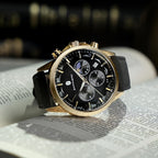 SAPPHERO Relojes cronógrafos para hombre, reloj analógico de acero inoxidable casual original para negocios, 50M, impermeable, luminoso, con esfera de fecha, regalo para hombre