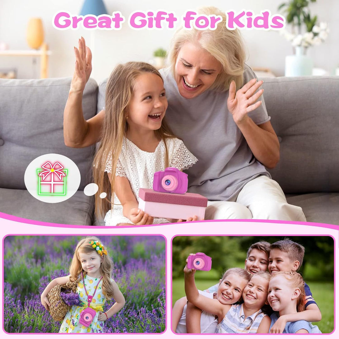 PROGRACE Cámara para Niños para Niñas y Niños de 3-12 Años, Cámara...