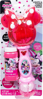Little Kids Disney Minnie Mouse Light y Sound Musical Bubble Wand, Includes Bubble Solution, Multi (2051)