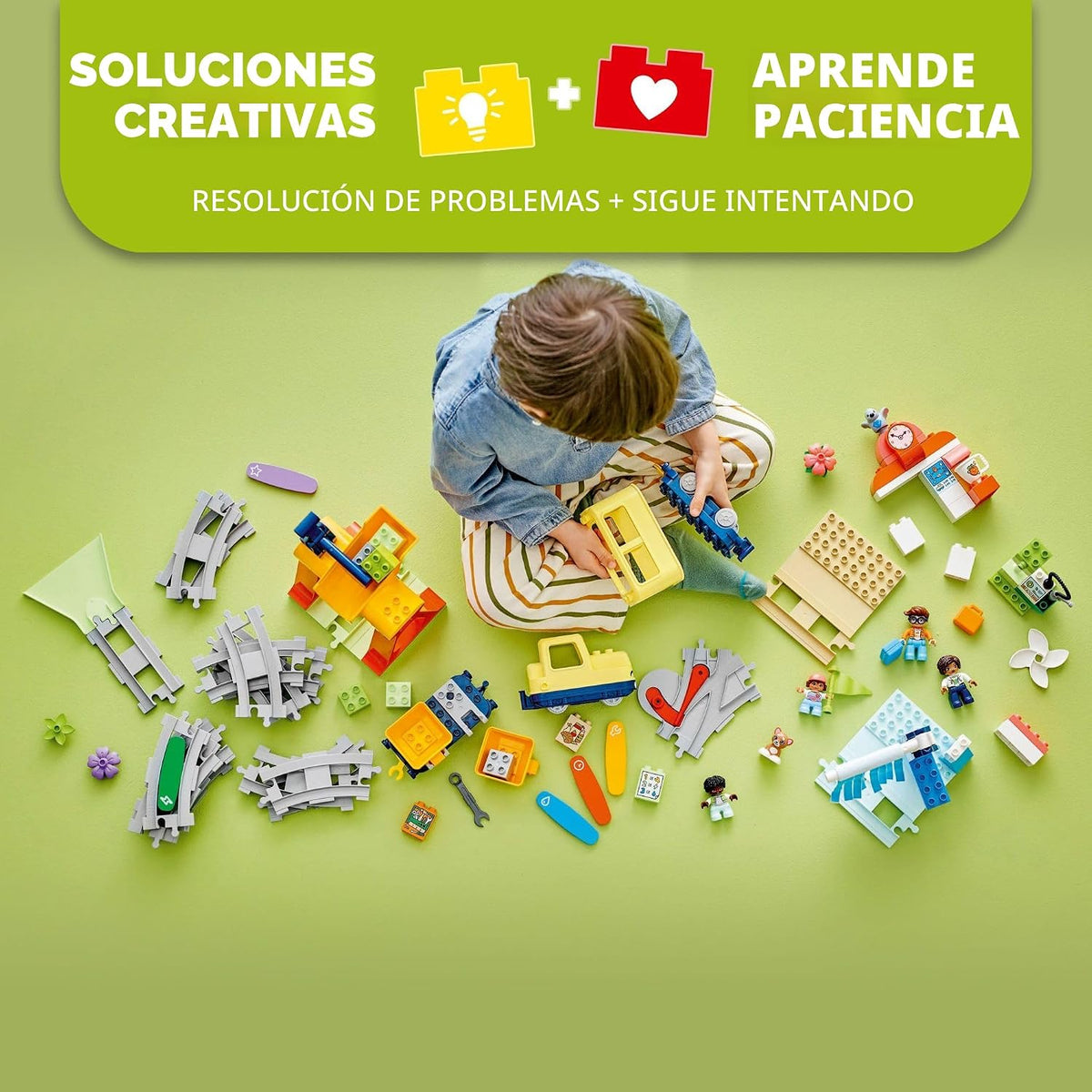 LEGO DUPLO Town Gran Tren Comunitario Interactivo - Juego de tren interactivo para niños y niñas, juguete de aprendizaje para niños y niñas, a partir de 3 años - Idea de regalo para cumpleaños y