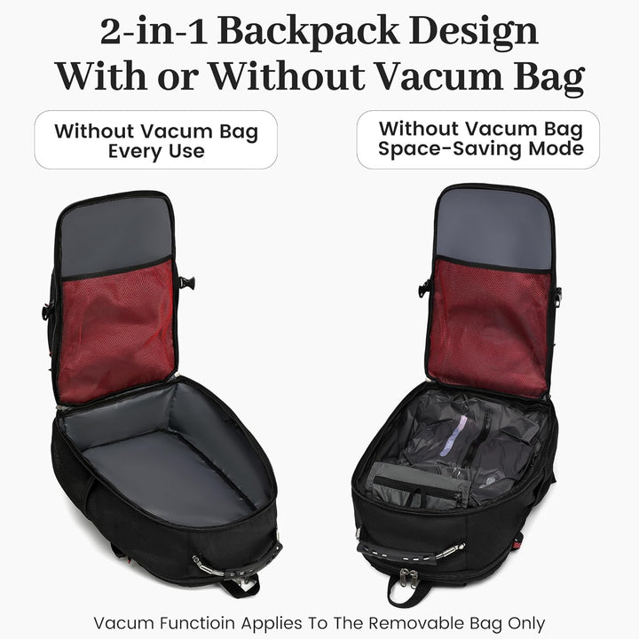Boavan Mochila de sellado al vacío para viajes con bomba, bolsa gra...