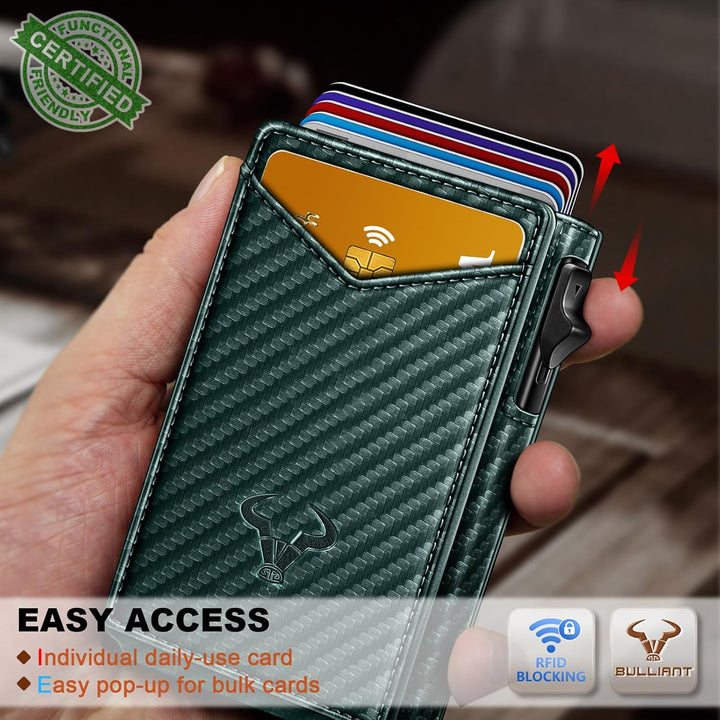 Cartera BULLIANT para hombre, cartera con clip de dinero delgada pa...