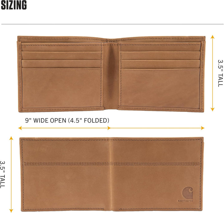 Carhartt Men's Casual Saddle Leather Wallets, Available in Mult...