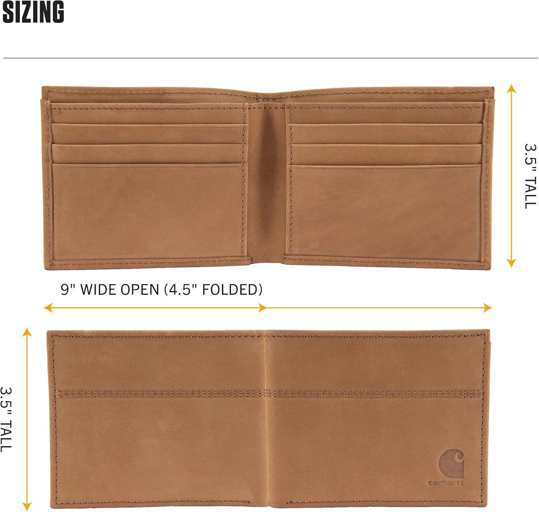 Carhartt Men's Casual Saddle Leather Wallets, Available in Mult...