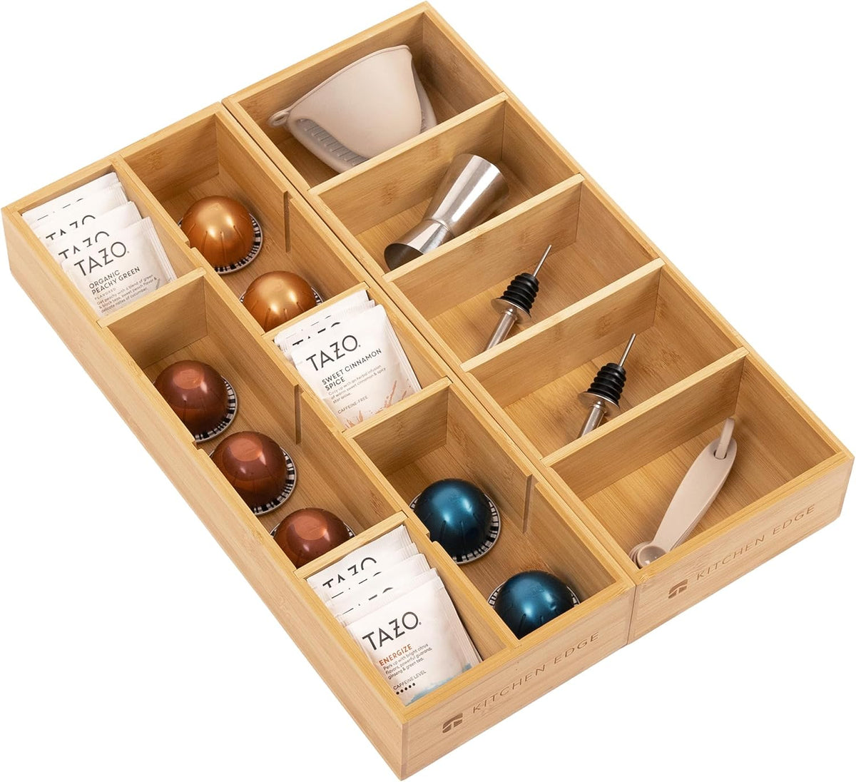 Organizador de cajones para utensilios y bolsitas de té
