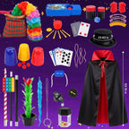 Kit de magia, trucos de magia para niños, incluye varita mágica y disfraz