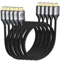 Cable HDMI 8K de 6 pies, paquete de 5 unidades, cable HDMI de alta velocidad para monitor de computadora de 48 Gbps, cable HDMI blindado Cl3 8K @60Hz, 4K @144 Hz/120 Hz, HDR10+ para TV, barra de