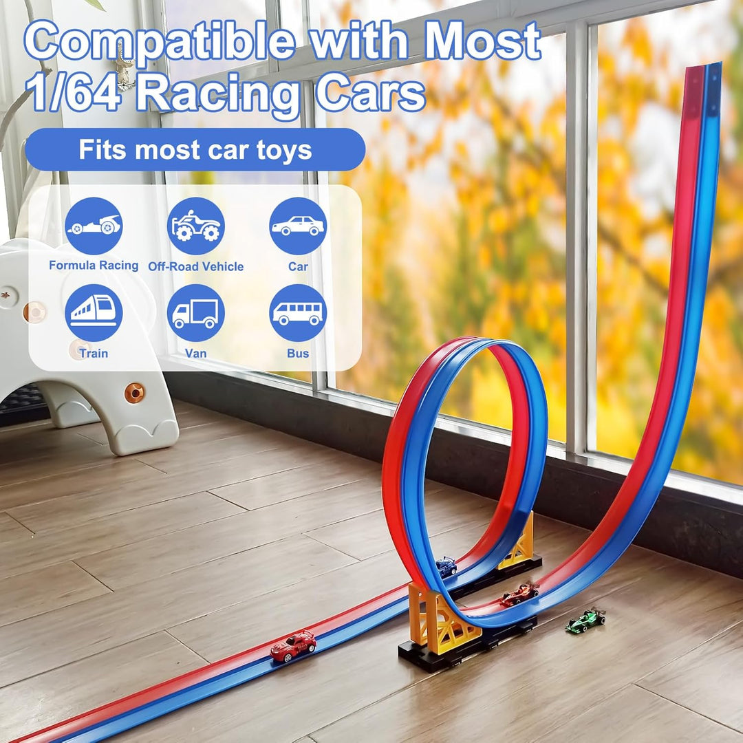 Pista de carreras flexible para niños juguete con ventosas