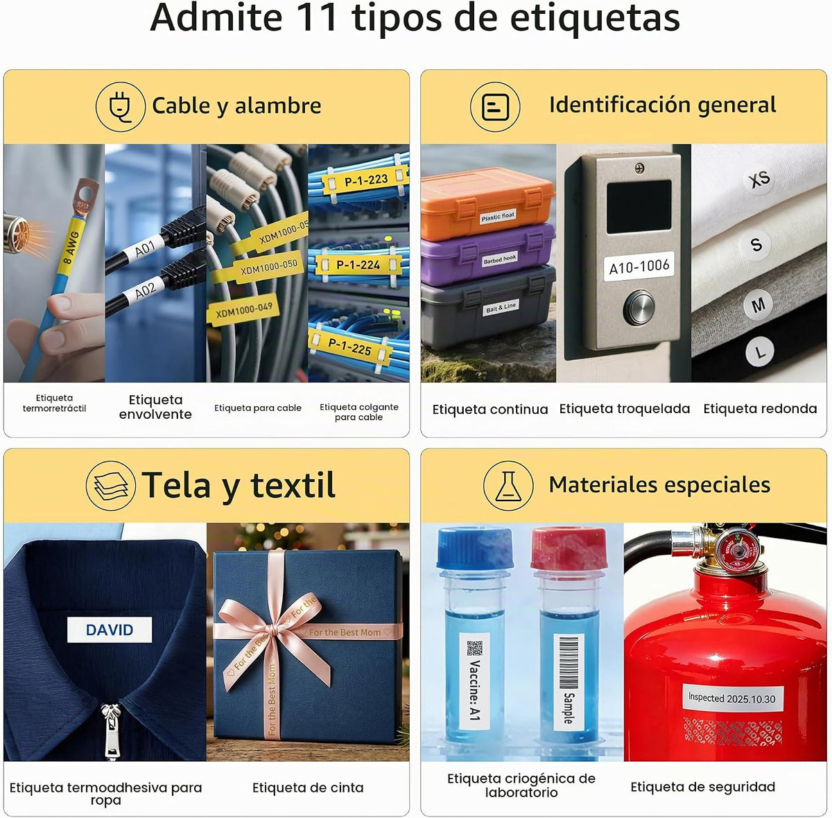 SUPVAN Máquina etiquetadora con teclado y Bluetooth G15M con tubo