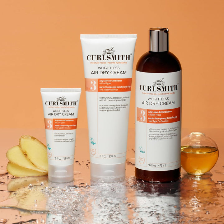 CURLSMITH Weightless Air Dry Cream for Hair, Hydrating and Detangli...