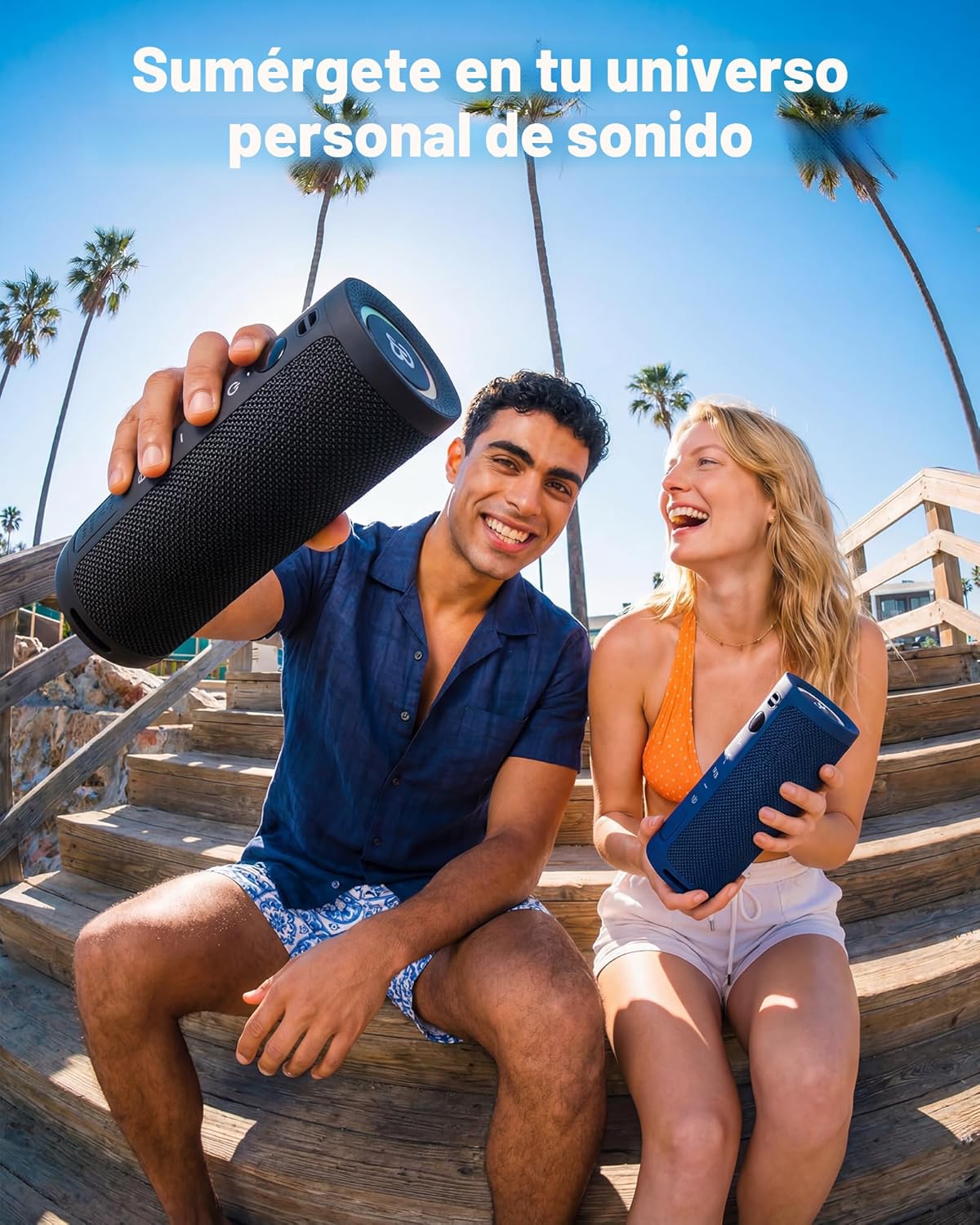 BassBloom Roar 3 Altavoz Bluetooth portátil, sonido potente de 20 W...