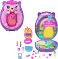 Polly Pocket 2 en 1 erizo para mamá y bebé portátil compacto