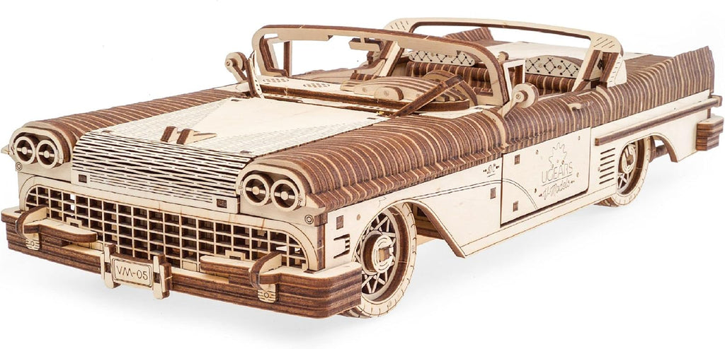 UGEARS Dream Cabriolet VM-05 - Rompecabezas de madera 3D para adultos