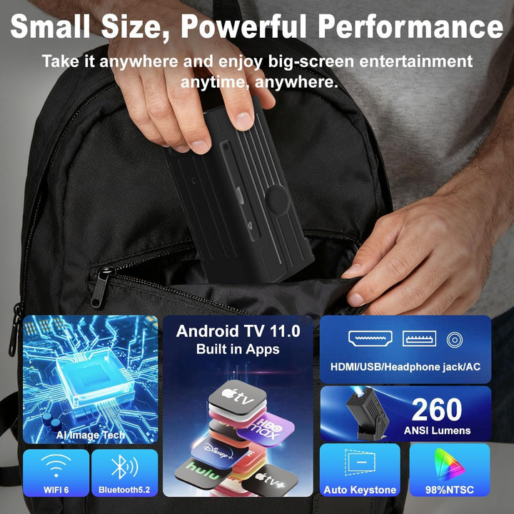 [Proyector Inteligente con Aplicaciones] Mini Proyector Compatible...