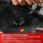 SANDISK Tarjeta microSD extrema de 128 GB + adaptador, velocidades de