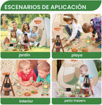 Juego de campamento para niños, 31 piezas con tienda de campaña, juego de simulación al aire libre, 3+