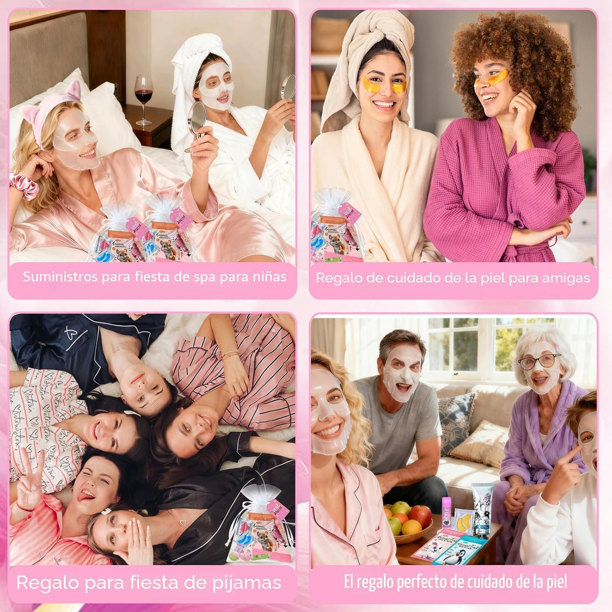 144 piezas de suministros de fiesta de spa para mujeres, artículos...