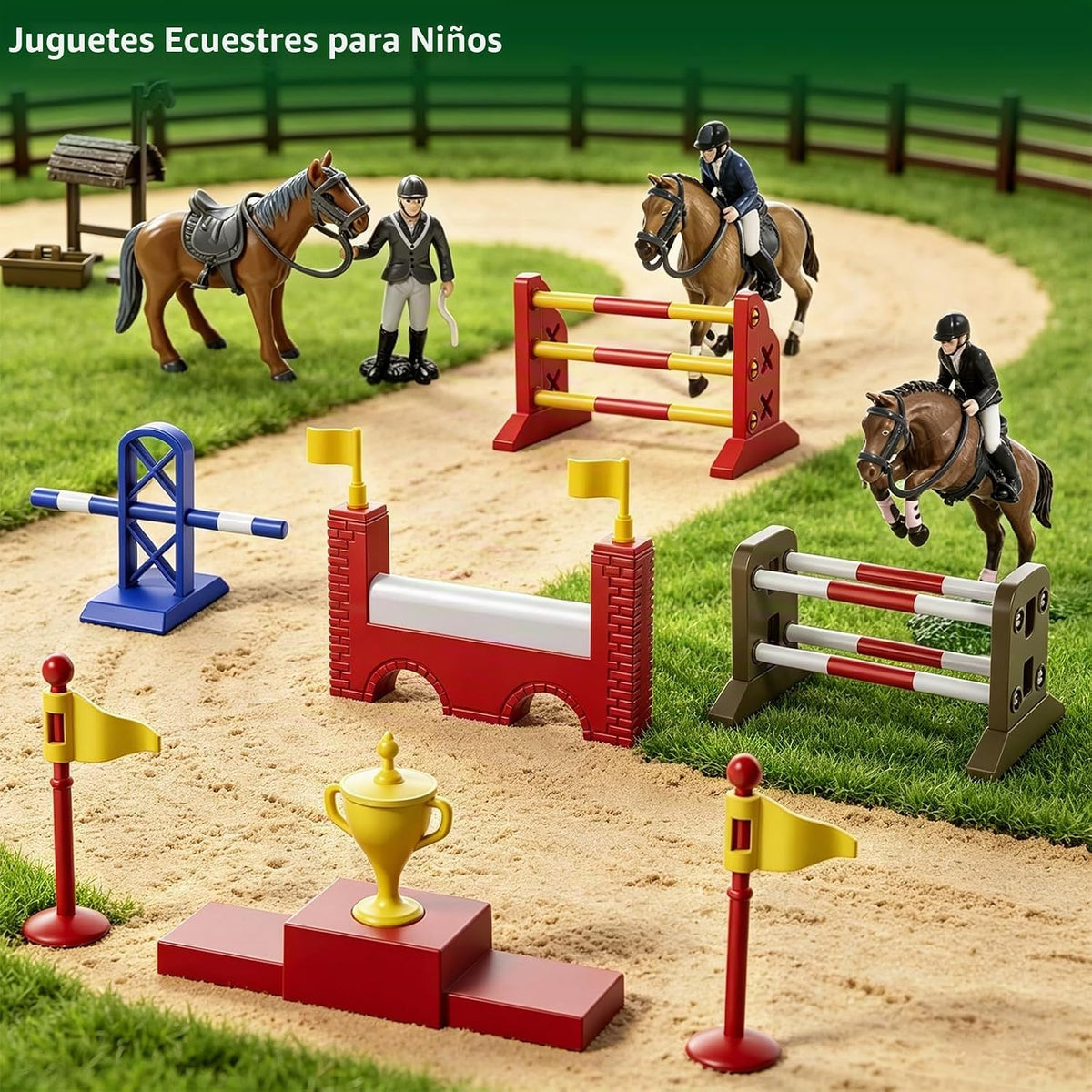 Juego de caballos para niños, juguetes de caballos para niñas y