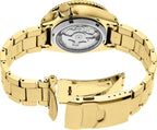 SEIKO Reloj automático para hombre - Colección 5 Sports - Reloj deportivo para hombre con acabado dorado de acero inoxidable - Resistente al agua 100M