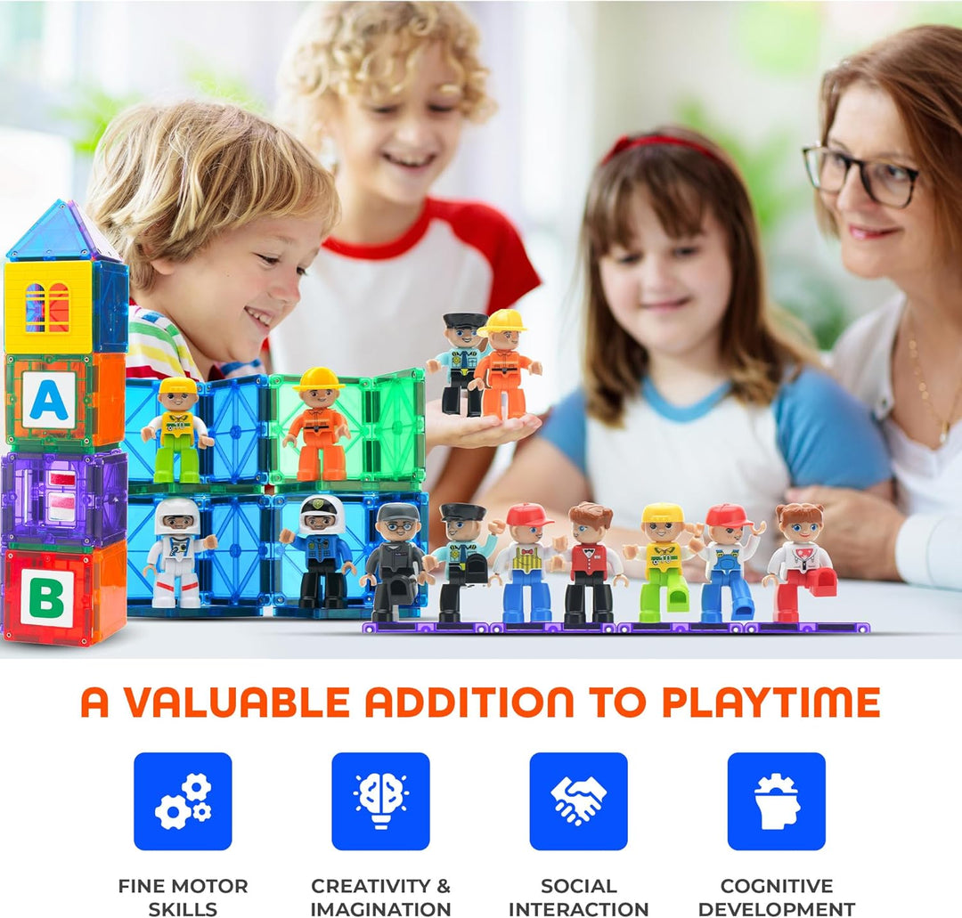 Playmags Conjunto de 15 Figuras Magnéticas Grandes de la Comunidad...
