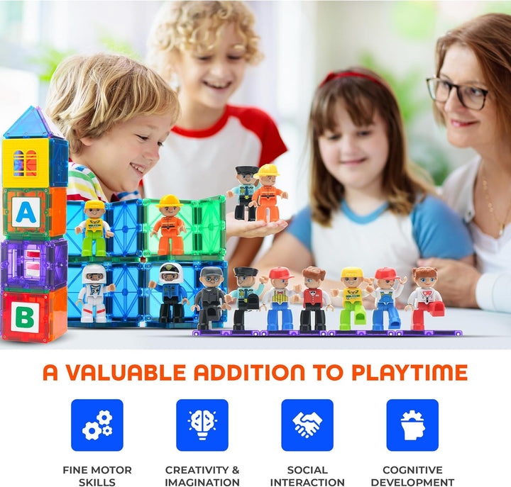Playmags Conjunto de 15 Figuras Magnéticas Grandes de la Comunidad...