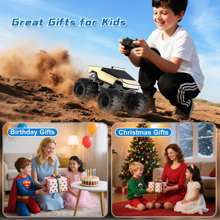 Coche de control remoto para niños, juguetes de camiones monstruo 1...