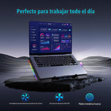 Trullypine Almohadilla de refrigeración para laptop con 12 ventilad...