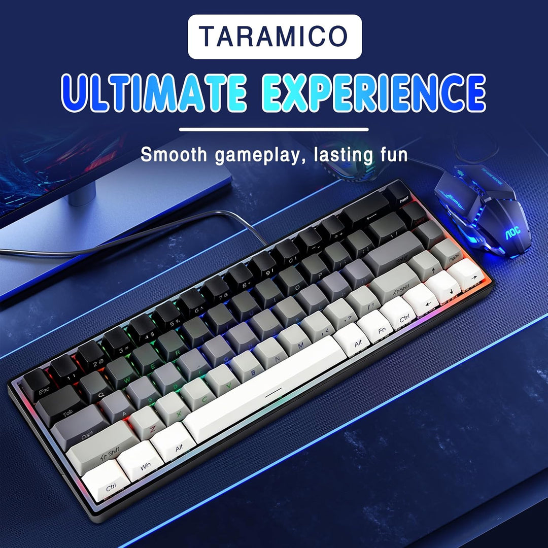 Taramico Mechanical Gaming Keyboard 65% Wired, Magnetic Switch Hot...