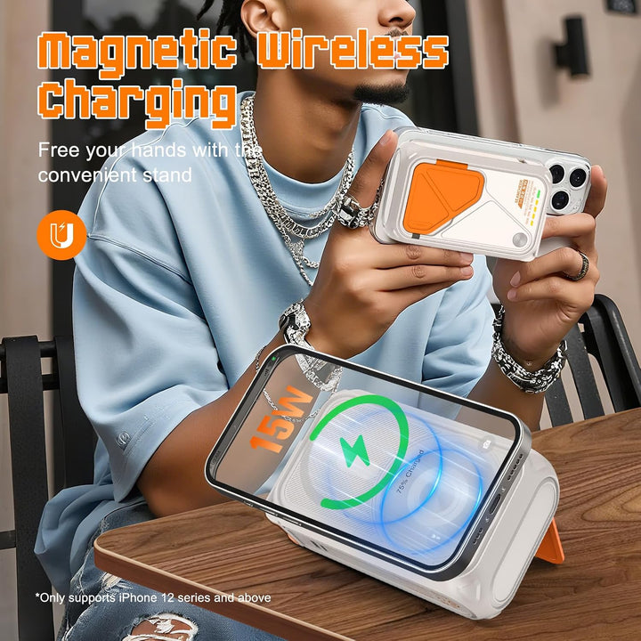 SEANCHEER P05 Cargador portátil, banco de energía magnético, pequeñ...