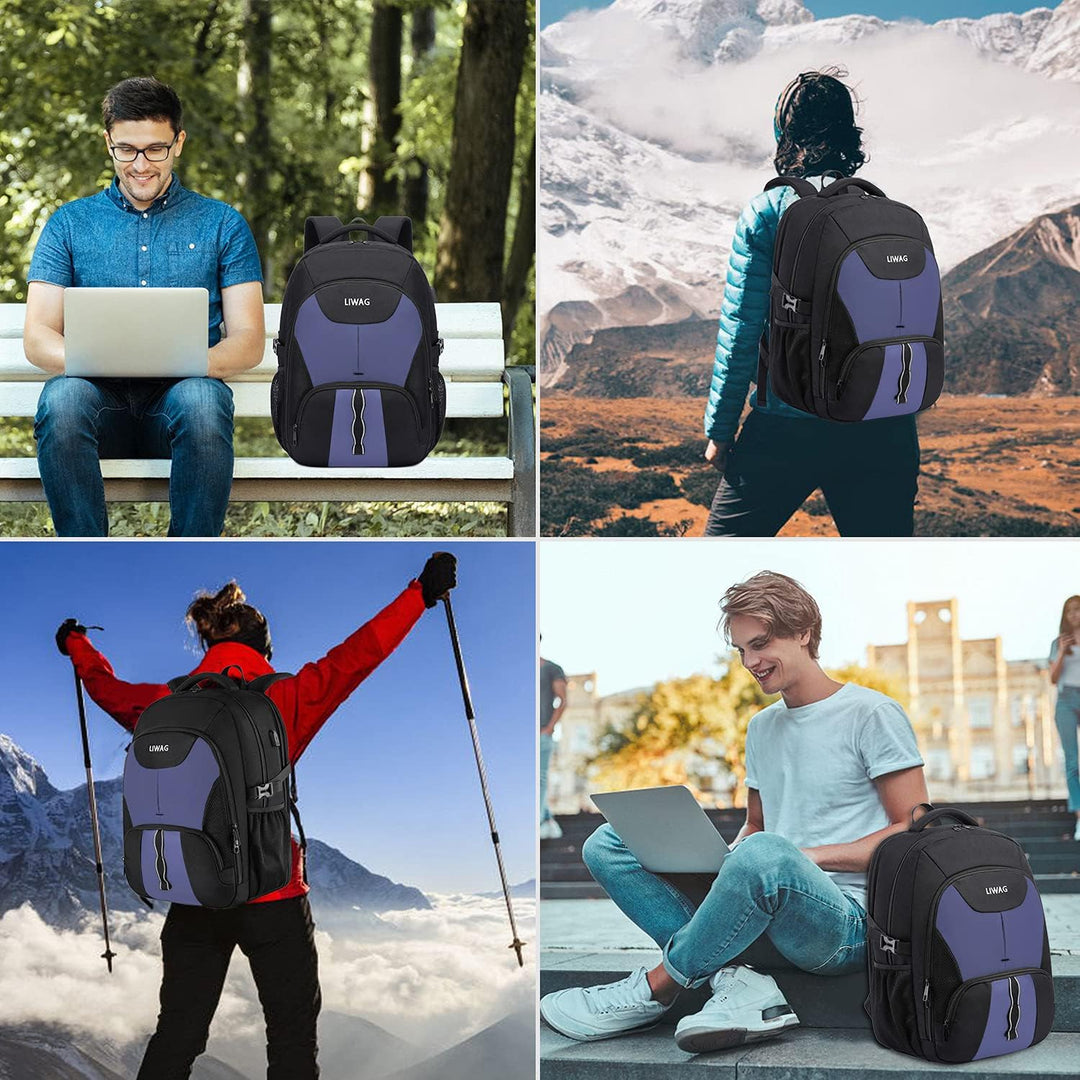LIWAG Mochila de Viaje de Negocios Extra Grande, Antirrobo Resisten...