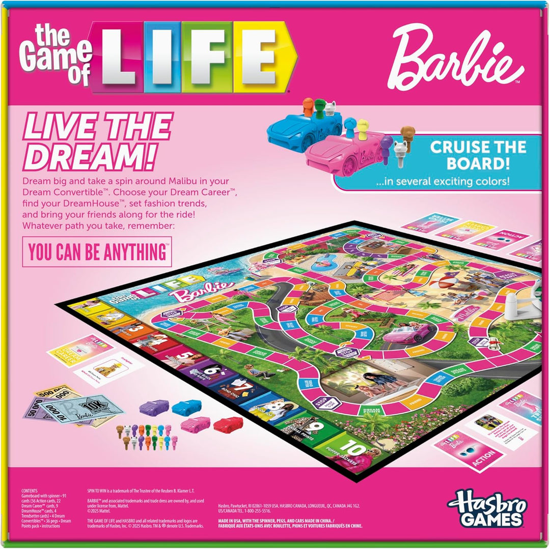 Hasbro Games The Game of Life Barbie Juego de mesa A