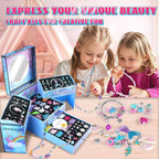 FUNSENLY Kit de 2000 piezas de abalorios para hacer pulseras para niñas, kit de fabricación de joyas para niñas de 4-6, 8-12, artes y manualidades, juguetes para niñas de 4 a 8 y 8 a 12 años