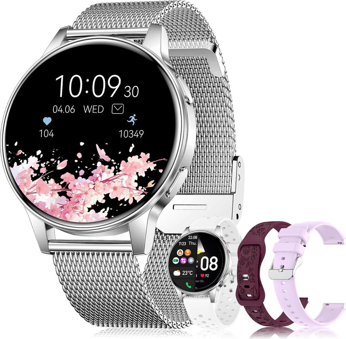 Reloj inteligente para mujer, pantalla táctil HD de 1.27 pulgadas con llamada Bluetooth y notificación de texto, más de 130 modos deportivos, rastreador de actividad física impermeable IP68