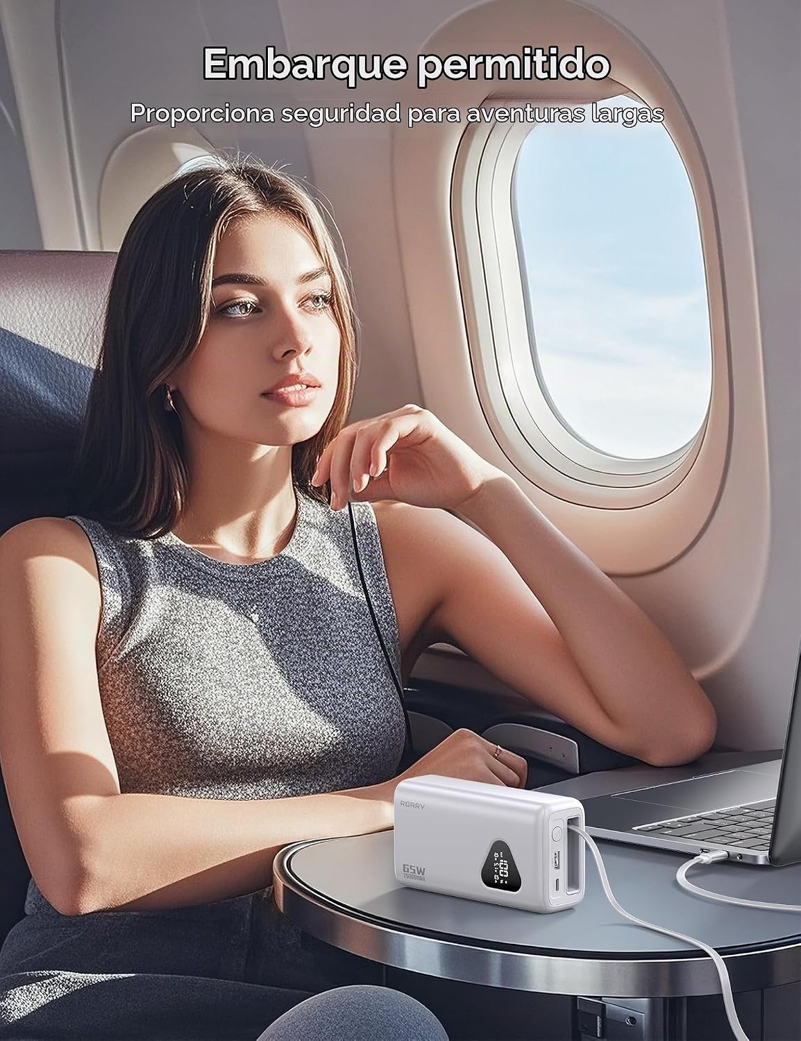 RORRY Banco de energía para computadora portátil, 25000mAh 65W Carg...