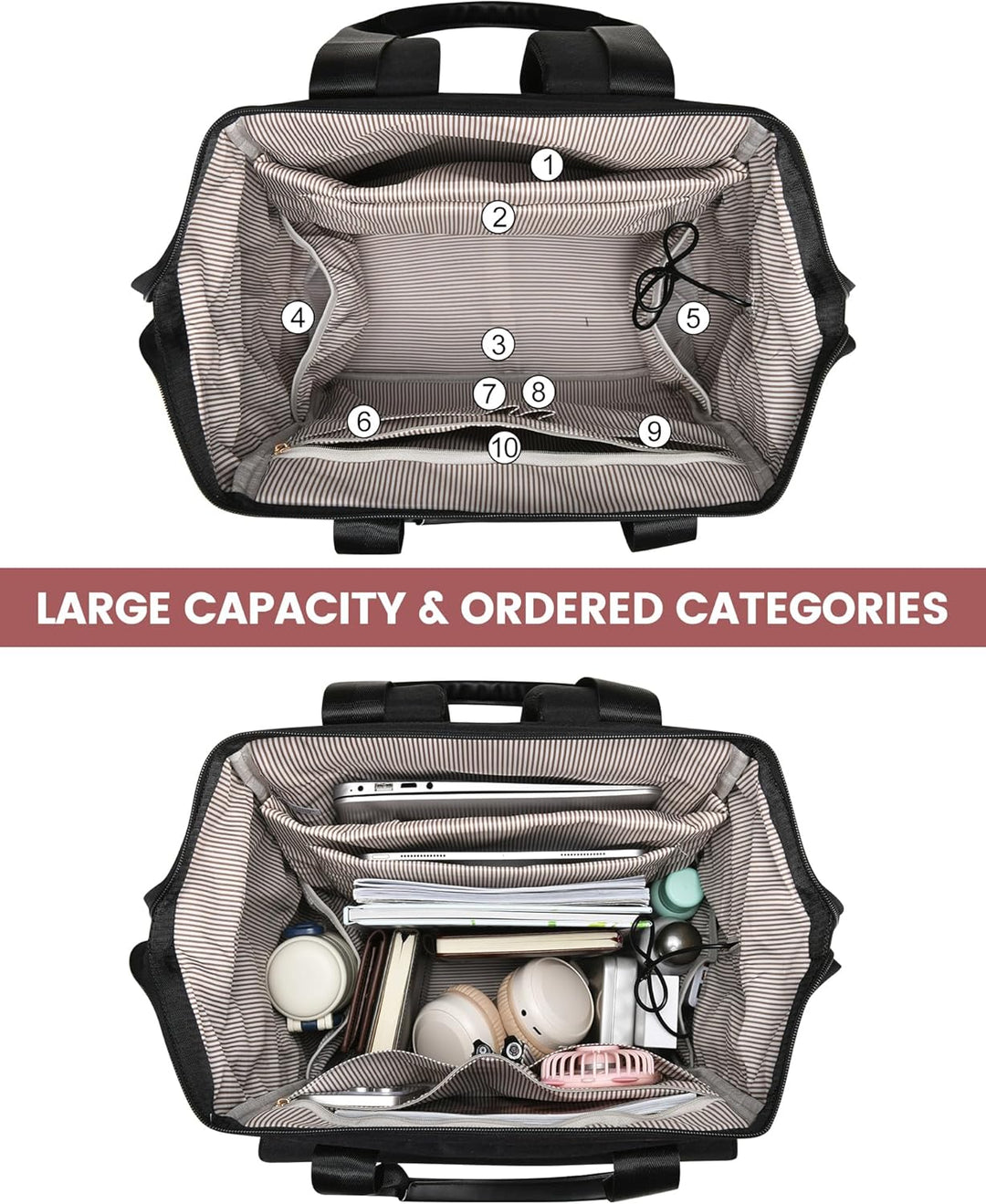LOVEVOOK Mochila para laptop para mujeres, mochila de trabajo conve...