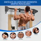 Kipika Barra de Dominadas para Pared - Barra de Tracción de Ubicación en Puerta, Capacidad de 500 LB, Construcción de Acero Reforzado para Gimnasio en Casa, Resistente con Ganchos para Bandas de Resistencia | Barra de Ejercicio Colgante para Entrenamiento
