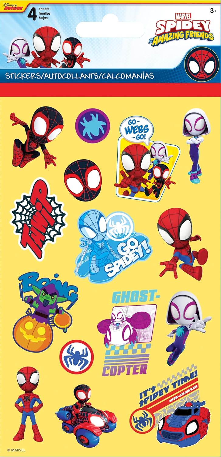 Spidey y sus increíbles amigos pegatinas estándar - 4 hojas