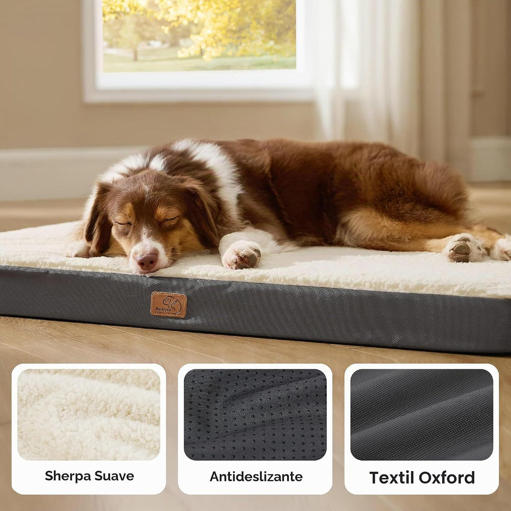 Bedsure Camas lavables para perros de tamaño grande con sherpa cómoda