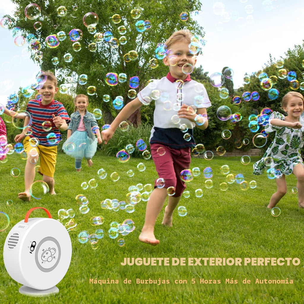 Weilim Máquina automática de burbujas para niños, soplador de burbujas
