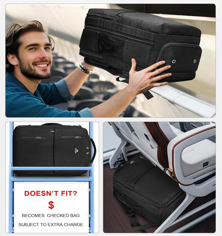 MATEIN - Mochila de viaje para laptop, aprobada para vuelos, con co...