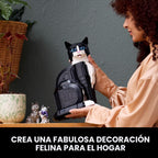 LEGO Ideas Tuxedo Cat - Juegos de construcción para adultos, mayores de 18 años, kit de manualidades para decoración del hogar, sala de estar o dormitorio, regalo para amantes de los animales - 21349