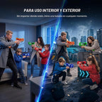 Juego de 4 pistolas láser recargables con sensores de 360° para niños y adolescentes, pistola de etiqueta Lazer con chaleco, regalo ideal para niños y niñas a partir de 6 años, juegos para
