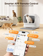 Meowant Caja de arena para gatos autolimpiante, gran capacidad de 106L para