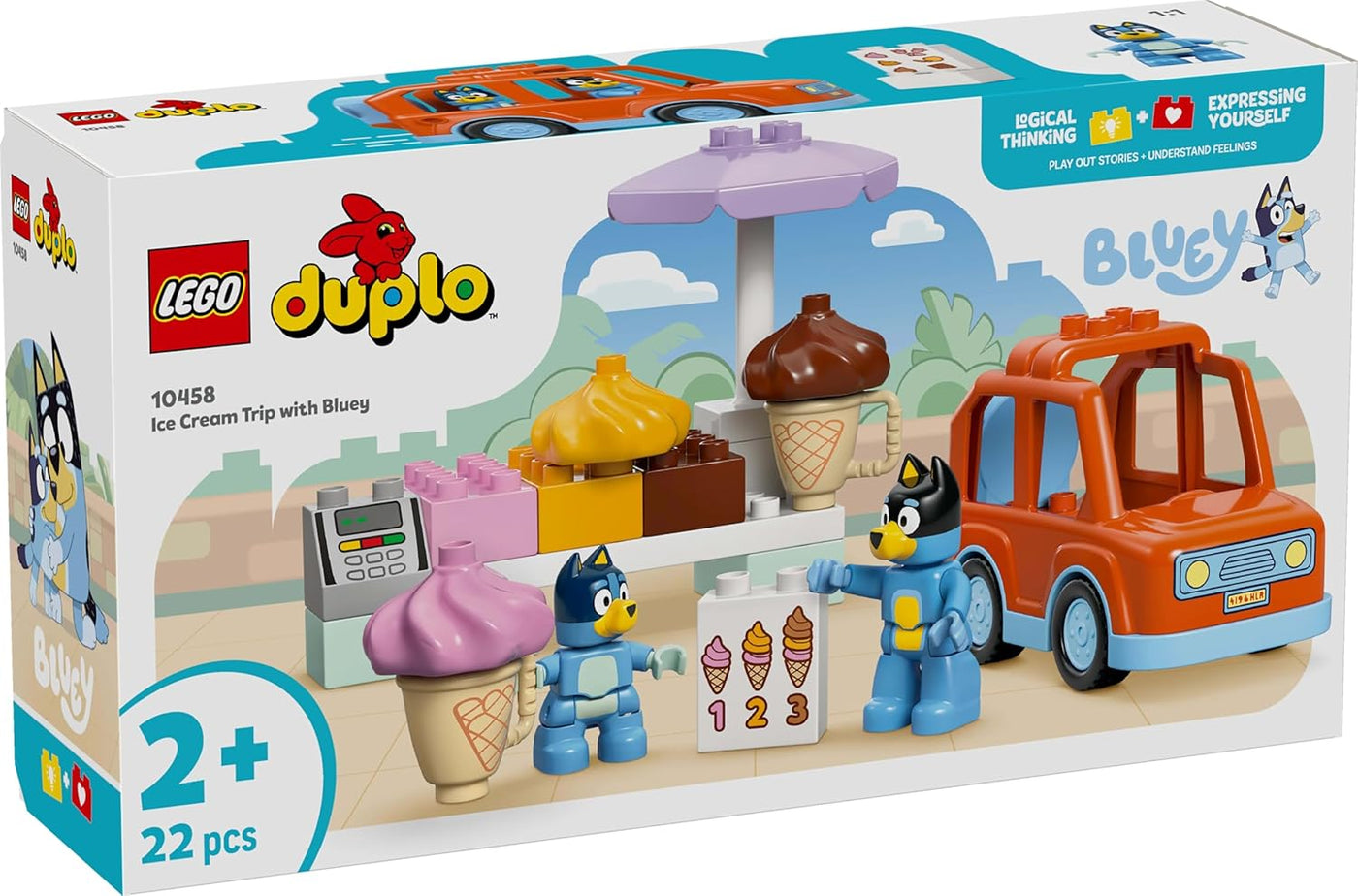 LEGO Bluey Bluey and Ice Cream Adventure Toy, juguete educativo, re...