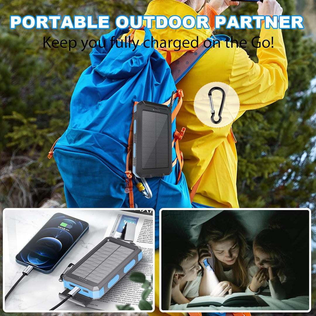 Cargador solar de batería de 20,000 mAh, cargador de teléfono portá...