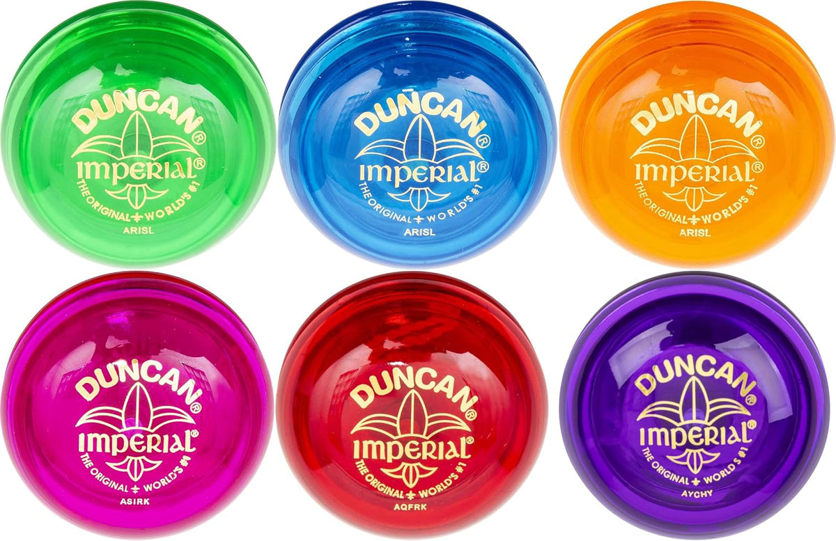 Duncan Imperial Yo-Yo - Juego de regalo de seis unidades, incluye uno de cada color (verde, azul, naranja, fucsia, rojo, morado)