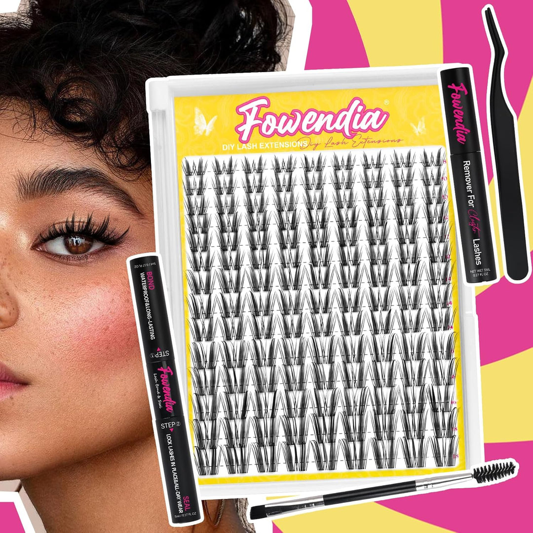 Fowendia Extensiones de racimos de pestañas Freya Manga, kit de ext...